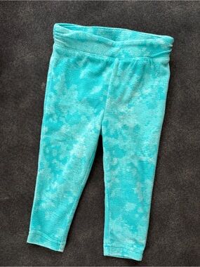 Kids Aqua Tie-Dye Columbia Fleece Leggings